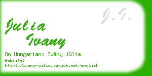 julia ivany business card